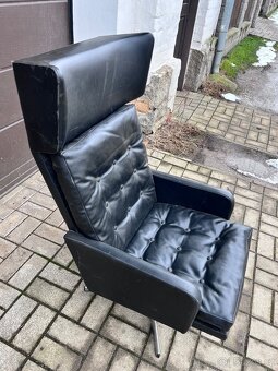 Koženkové křeslo Siesta 2 otočné ušák - 2