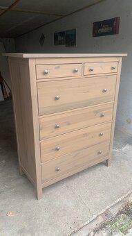 Ikea Hemnes komoda 6š masiv šedé mořidlo Leksvik - 2