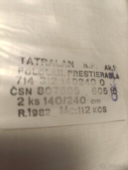 Retro bílá prostěradla 2 ks,rok 1982 - 2