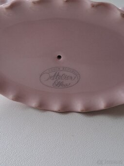 Svícen růžový porcelán - 2