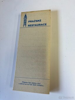 Staré účtenky Pražské restaurace - 2