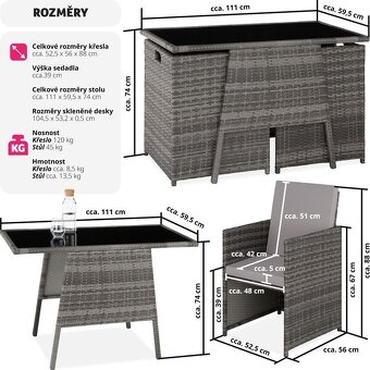 Zahradní ratanový nábytek Lausanne nový - 2