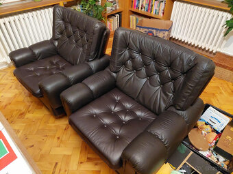 Kožený gauč a 2 křesla - 2