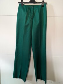 NOVÉ Dámské zelené společenské kalhoty - 2