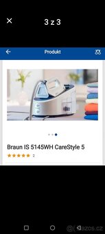 Prodám nový Parní gerátor Braun Care Style 5 IS 5145WH - 2