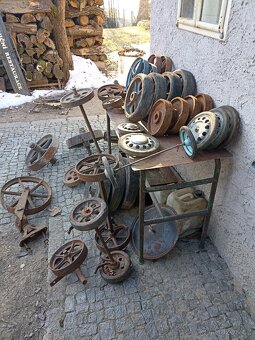 Konvolut retro koleček litinové, ČSSR, vintage - 2