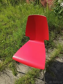 2 ks židle VILMAR Ikea červená/chrom - 2