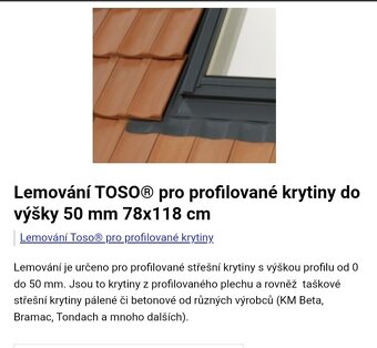 Dřevěná střešní okna dvojsklo TOSO 78x118 - 2