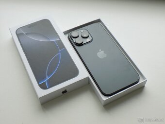 APPLE iPhone 16 Pro MAX 256GB Černý titan - ZÁRUKA - 100% B. - 2