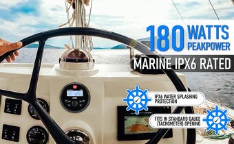VELEX 163D autorádio voděodolné IPX6,DAB,Bluetooth,FM,USB 4x - 2