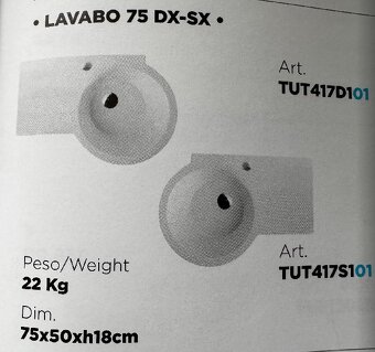 keramické umyvadlo s odkládací deskou - výprodej - 2