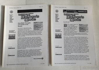 PC hra Baldurs Gate - krabicová verze, návody - 2