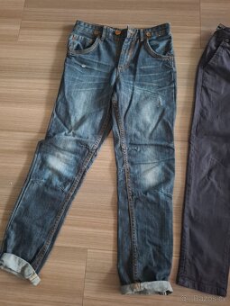 Džíny 146, společenské kalhoty 134 - 2