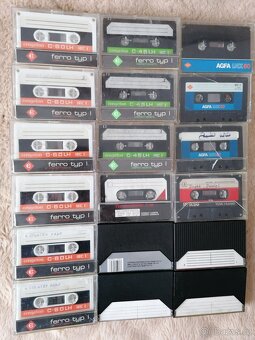 Použité MC kazety Emgeton, Agfa, ORWO, Silversound, atd... - 2