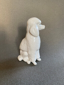 Porcelánová soška Sedící pudl 15 cm, LFZ Lomonosov - 2