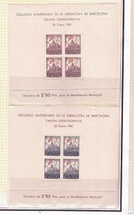 4 aršíky z Barcelony z roku 1941 - 2