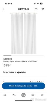 Závěsy GJERTUD IKEA 1 pár - 2