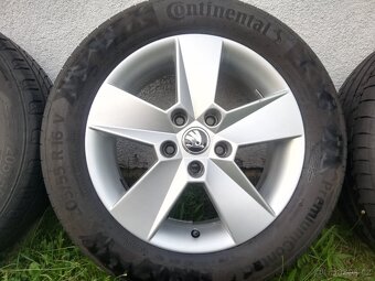 alu Škoda Octavia III, letní 205/55/16, alu orig.Škoda 16" - 2