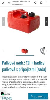 LODNÍ MOTOR - NOVÉ NÁDRŽE ORIGO HONDA I JINÉ - 2