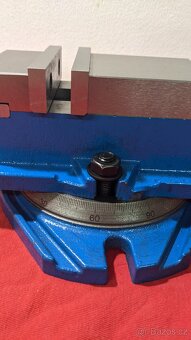 Strojní svěrák 80mm otočný , precizní, jako nový - 2