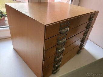 starožitný retro dřevěný registr 1950 – 1960 socializmus - 2