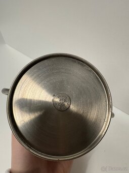 Retro kovová cukřenka s víčkem - 2