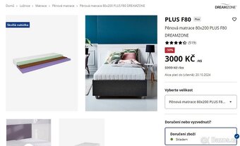ZNAČKOVÁ matrace JYSK DREAMZONE 80x200, DOPRAVA - 2
