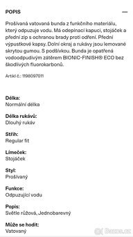 H&M zimní bunda vel. 92 (1,5-2Y). - 2