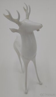 Luxusní skleněný foukaný Vánoční jelen 10cm - 2