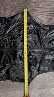 Černé pvc šaty vel.S - 2