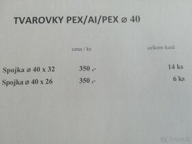 Tvarovky Al pex 40 - 2