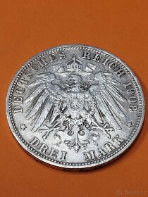 Stříbrná 3 Marka 1908 - 2