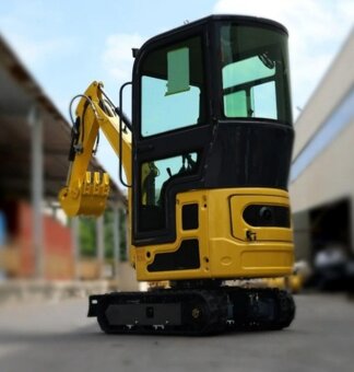 pásový bagr, bagr s kabinou, kabinový bagr, motor Kubota - 2