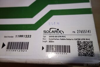 Instalační datovy kabel Solarix SXKD-5E-UTP-PVC - 231 metru - 2