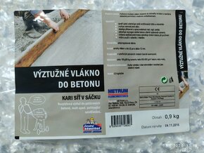 Vlákno do betonu, výztuha, náhrada za kari síť - 2