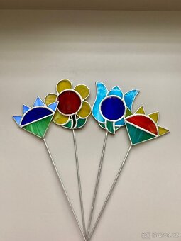 Vitrážový zápich do květináče - 2