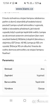 Stojaci lampa z peří - 2