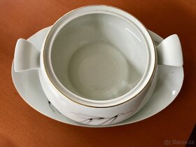 P: starožitná porcelánová mísa na omáčky/polévky - 2