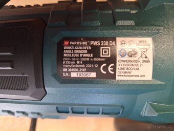 Parkside PWS 230 D4 + řezný kotouč na beton - 2