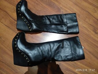 nové kožené kozačky vel.39 - 2