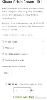 Prodám poslední vědro Köster Crisin Cream · 10 l - 2