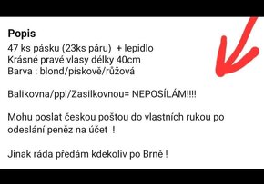 Vlasové pásky 40cm - 2