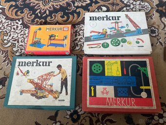 4 X retro stavebnice merkur - 2