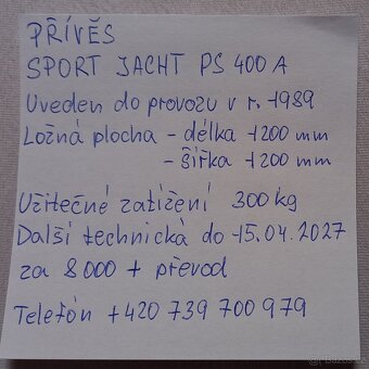 Přívěs Sport Jacht PS 400 A - 2