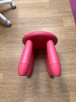 Dětská židle ikea mammut- růžová - 2