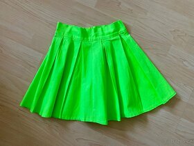 Neonově zelená skater sukně - 2