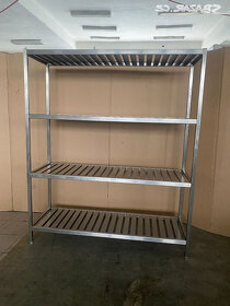 Nerezový regál 4 policový 150x50x180cm - 2