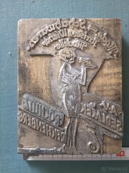 starožitná forma na tisk obuvnická fa A. V. Sedláček LIBEREC - 2