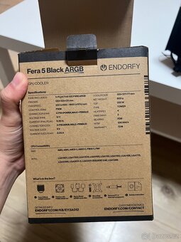 Endorfy Fera 5 Black ARGB chladič procesoru - jako nový - 2