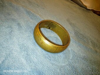 Masivní mosazný náramek starožitný - 2